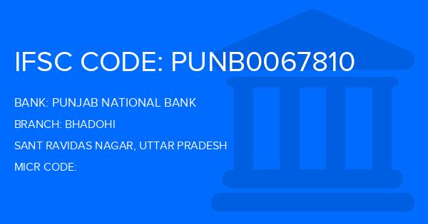 Punjab National Bank (PNB) Bhadohi Branch IFSC Code