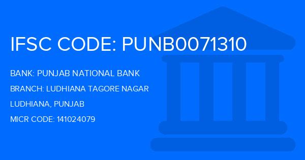 Punjab National Bank (PNB) Ludhiana Tagore Nagar Branch IFSC Code