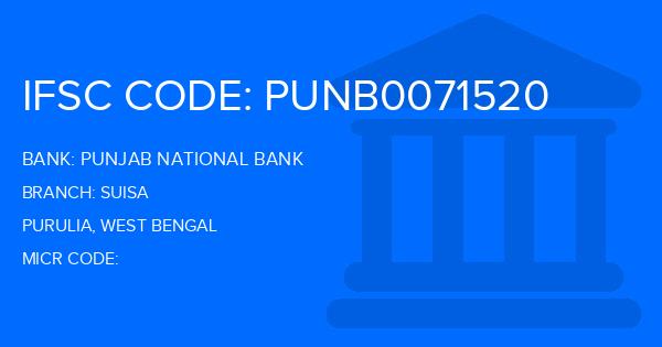 Punjab National Bank (PNB) Suisa Branch IFSC Code