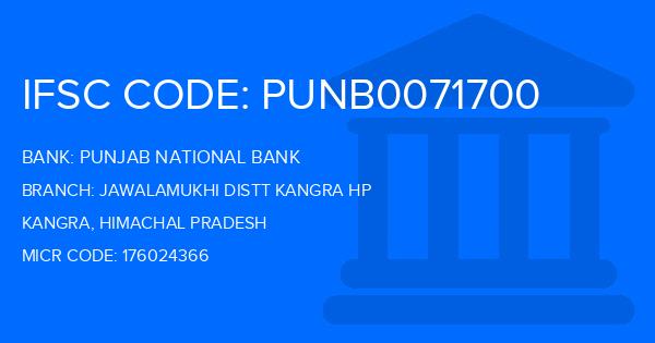 Punjab National Bank (PNB) Jawalamukhi Distt Kangra Hp Branch IFSC Code