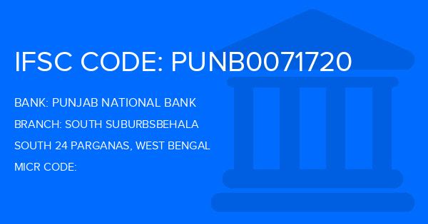 Punjab National Bank (PNB) South Suburbsbehala Branch IFSC Code