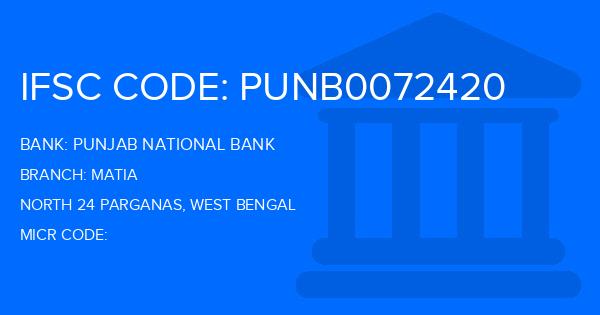 Punjab National Bank (PNB) Matia Branch IFSC Code