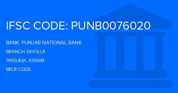Punjab National Bank (PNB) Dholla Branch IFSC Code