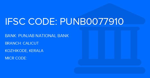 Punjab National Bank (PNB) Calicut Branch IFSC Code
