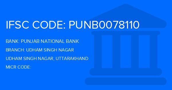 Punjab National Bank (PNB) Udham Singh Nagar Branch IFSC Code