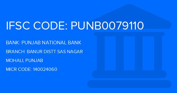 Punjab National Bank (PNB) Banur Distt Sas Nagar Branch IFSC Code