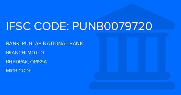 Punjab National Bank (PNB) Motto Branch IFSC Code