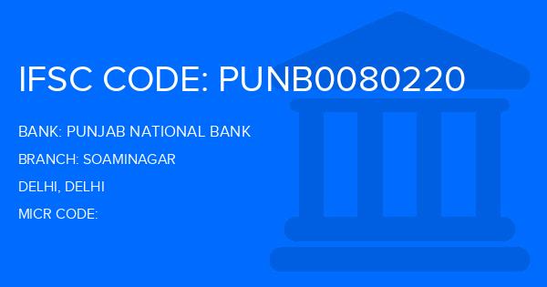 Punjab National Bank (PNB) Soaminagar Branch IFSC Code