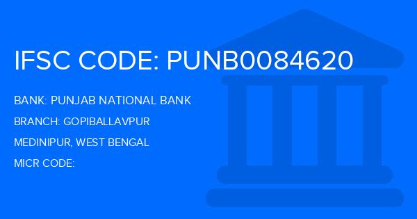 Punjab National Bank (PNB) Gopiballavpur Branch IFSC Code