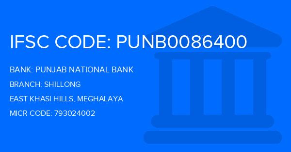 Punjab National Bank (PNB) Shillong Branch IFSC Code