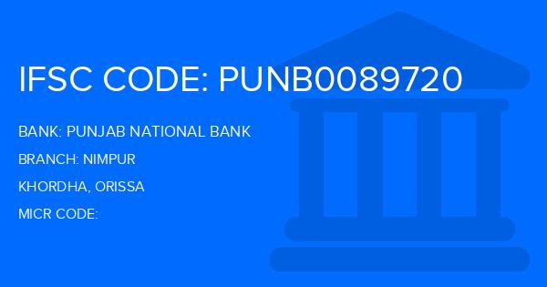 Punjab National Bank (PNB) Nimpur Branch IFSC Code