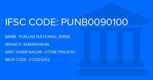 Punjab National Bank (PNB) Semariawan Branch IFSC Code
