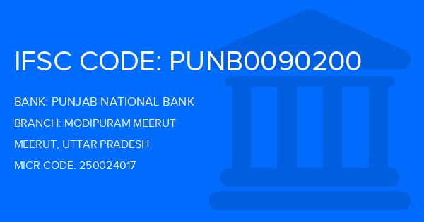 Punjab National Bank (PNB) Modipuram Meerut Branch IFSC Code