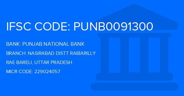 Punjab National Bank (PNB) Nasirabad Distt Raibarilly Branch IFSC Code