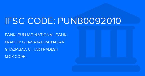 Punjab National Bank (PNB) Ghaziabad Rajnagar Branch IFSC Code