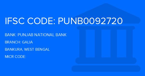 Punjab National Bank (PNB) Galia Branch IFSC Code