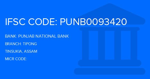 Punjab National Bank (PNB) Tipong Branch IFSC Code