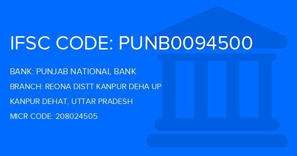 Punjab National Bank (PNB) Reona Distt Kanpur Deha Up Branch IFSC Code