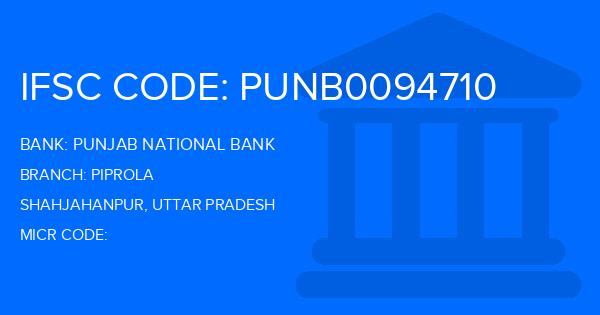 Punjab National Bank (PNB) Piprola Branch IFSC Code