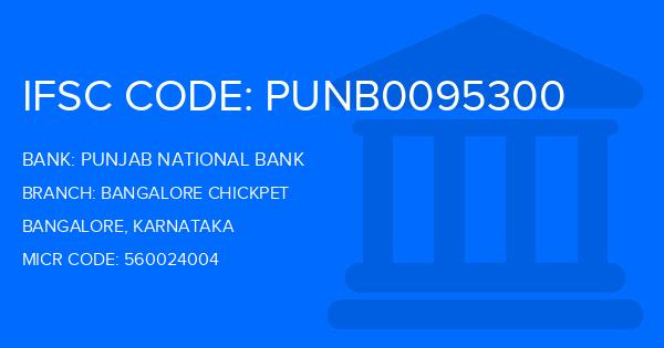 Punjab National Bank (PNB) Bangalore Chickpet Branch IFSC Code