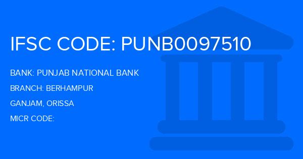 Punjab National Bank (PNB) Berhampur Branch IFSC Code