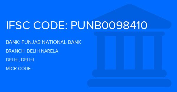 Punjab National Bank (PNB) Delhi Narela Branch IFSC Code