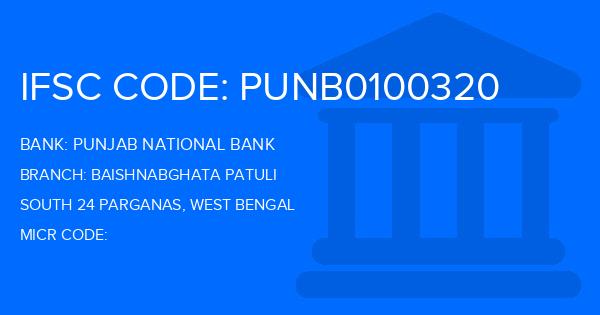 Punjab National Bank (PNB) Baishnabghata Patuli Branch IFSC Code