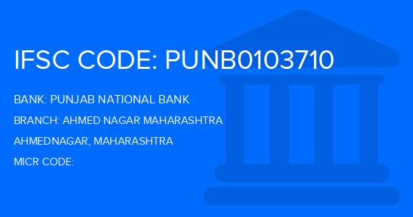 Punjab National Bank (PNB) Ahmed Nagar Maharashtra Branch IFSC Code