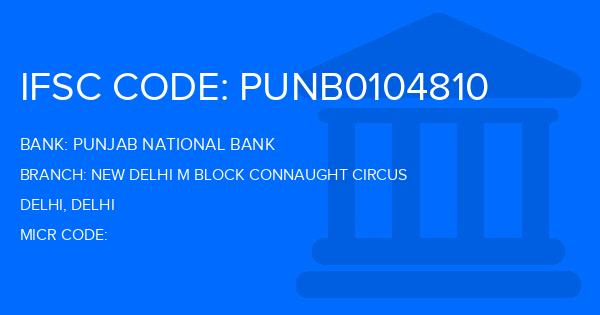 Punjab National Bank (PNB) New Delhi M Block Connaught Circus Branch IFSC Code