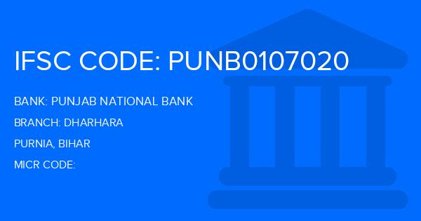 Punjab National Bank (PNB) Dharhara Branch IFSC Code