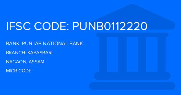 Punjab National Bank (PNB) Kapasbari Branch IFSC Code