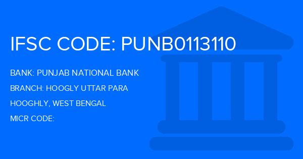 Punjab National Bank (PNB) Hoogly Uttar Para Branch IFSC Code