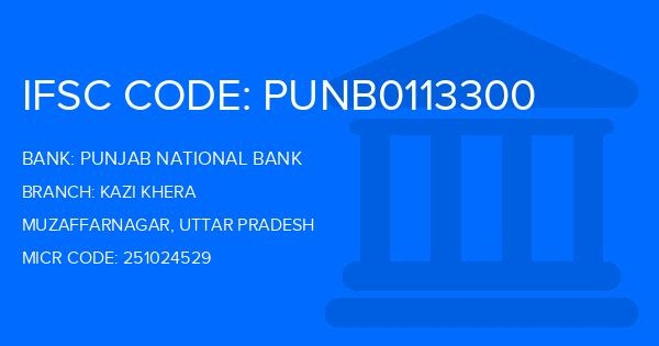 Punjab National Bank (PNB) Kazi Khera Branch IFSC Code