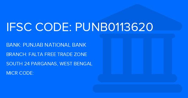 Punjab National Bank (PNB) Falta Free Trade Zone Branch IFSC Code