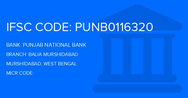 Punjab National Bank (PNB) Balia Murshidabad Branch IFSC Code