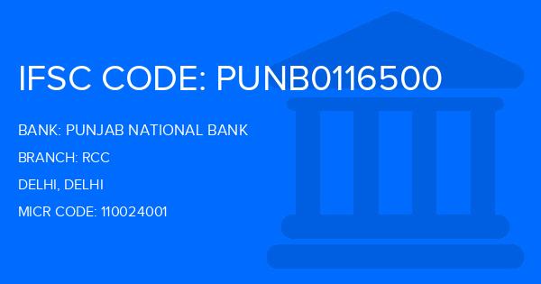Punjab National Bank (PNB) Rcc Branch IFSC Code