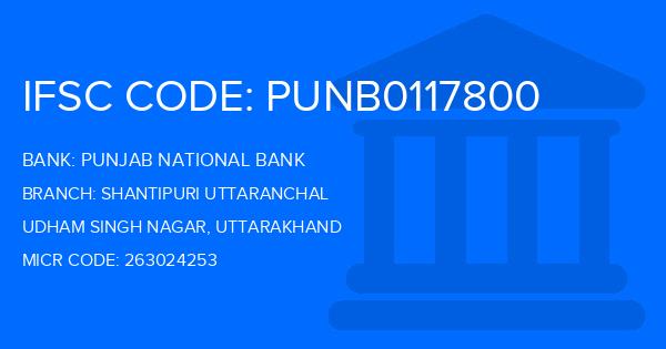 Punjab National Bank (PNB) Shantipuri Uttaranchal Branch IFSC Code