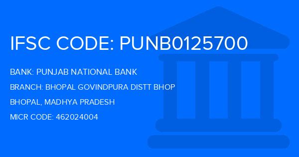 Punjab National Bank (PNB) Bhopal Govindpura Distt Bhop Branch IFSC Code