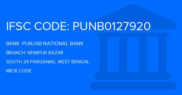 Punjab National Bank (PNB) Benipur Bazar Branch IFSC Code