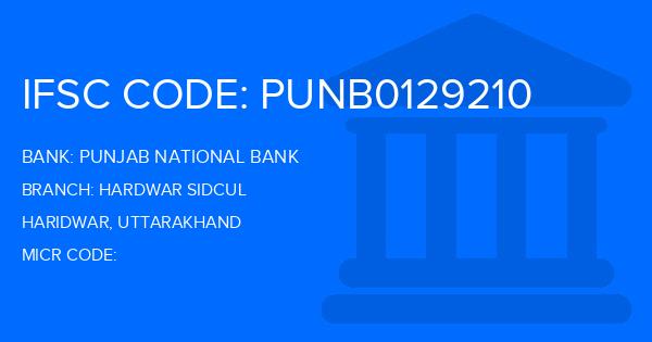 Punjab National Bank (PNB) Hardwar Sidcul Branch IFSC Code