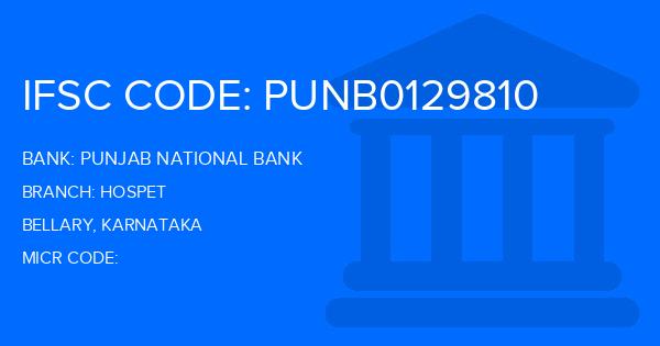 Punjab National Bank (PNB) Hospet Branch IFSC Code