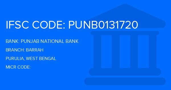 Punjab National Bank (PNB) Barrah Branch IFSC Code