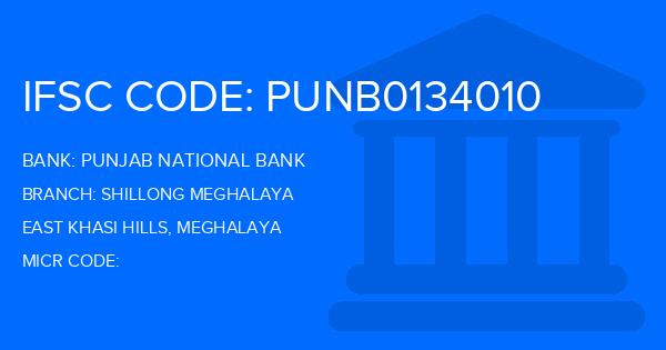 Punjab National Bank (PNB) Shillong Meghalaya Branch IFSC Code