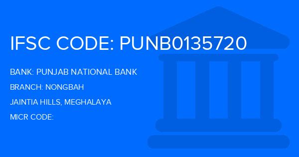 Punjab National Bank (PNB) Nongbah Branch IFSC Code