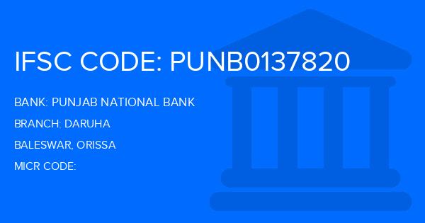 Punjab National Bank (PNB) Daruha Branch IFSC Code
