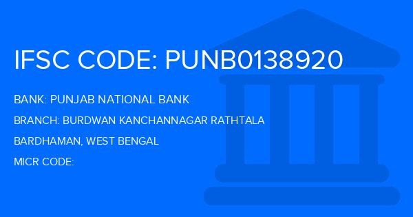 Punjab National Bank (PNB) Burdwan Kanchannagar Rathtala Branch IFSC Code