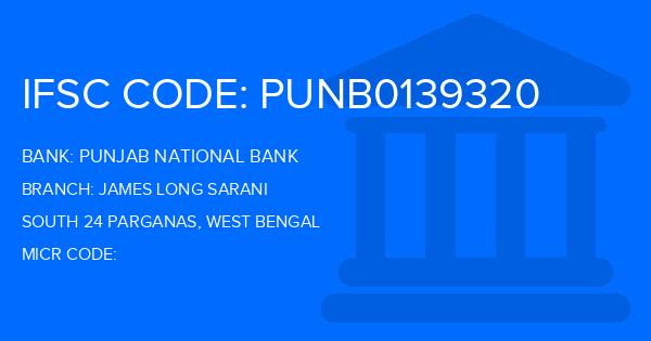Punjab National Bank (PNB) James Long Sarani Branch IFSC Code