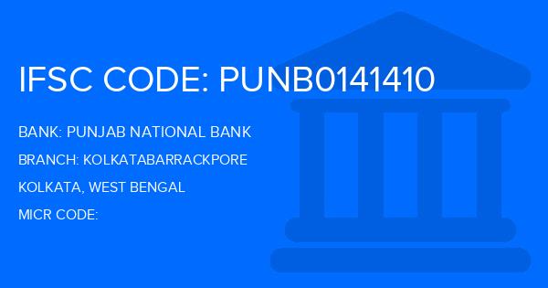 Punjab National Bank (PNB) Kolkatabarrackpore Branch IFSC Code