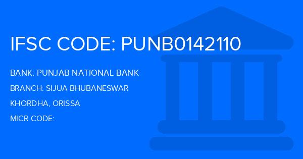 Punjab National Bank (PNB) Sijua Bhubaneswar Branch IFSC Code