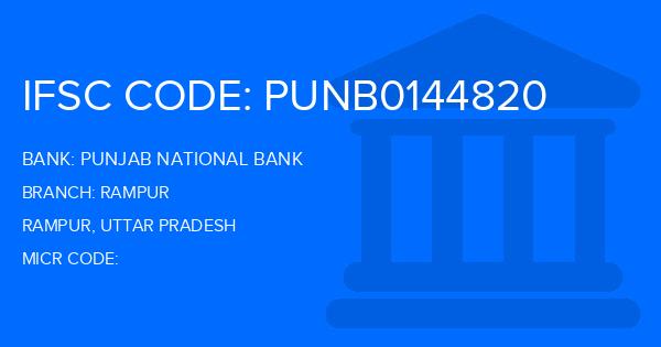 Punjab National Bank (PNB) Rampur Branch IFSC Code